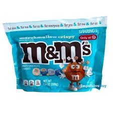 M&amp;M WHITE CHOCOLATE MARSHMALLOW CRISPY SHARING SIZE