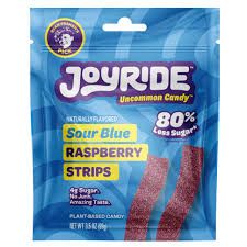 JOYRIDE SOUR BLUE RASPBERRY STRIPS 80% less sugar