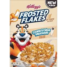 KELLOGGS FROSTED FLAKES COOKIES AND CREME MILKSHAKE