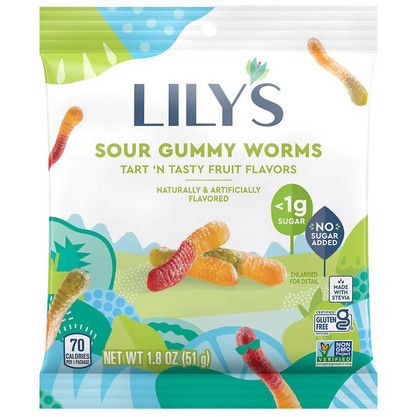 LILYS WORMS SOUR FRUIT FLAVORS