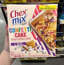 CHEX MIX COFFETTI CAKE BARS