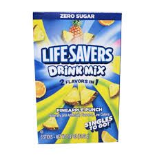 LIFESAVERS 2 IN 1 DRINK MIX PINEAPPLE PUNCH SINGLES TO GO