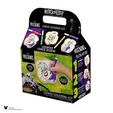 DISNEY VILLIANS  COOKIE COLORING KIT