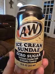 A&amp;W ICE CREAM SUNDAE ZERO SUGAR CAN