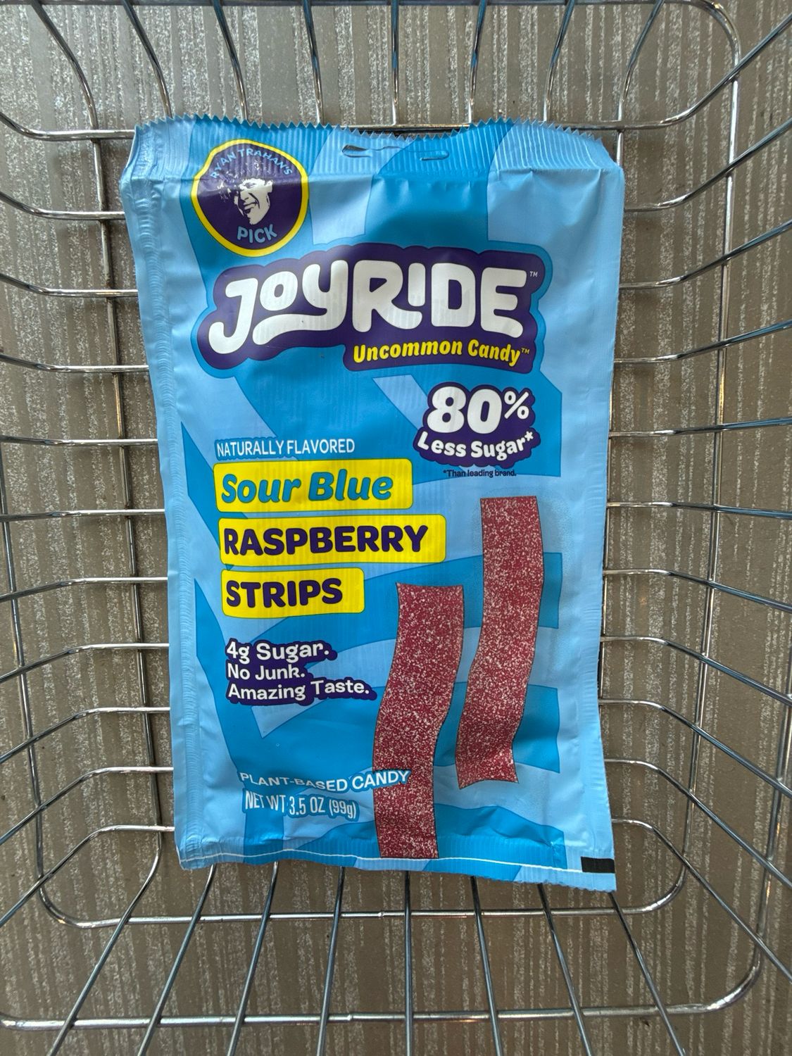 JOYRIDE SOUR BLUE RASPBERRY STRIPS 80% less sugar