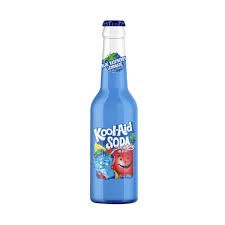 KOOL  AID BLUE RASPBERRY LEMONADE SODA GLASS BOTTLE