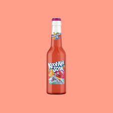 KOOL  AID SHARKELBERRY FINN SODA GLASS BOTTLE