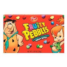 FRUITY PEBBLES CANDY COATED CHEWY BITES THEATRE BOX