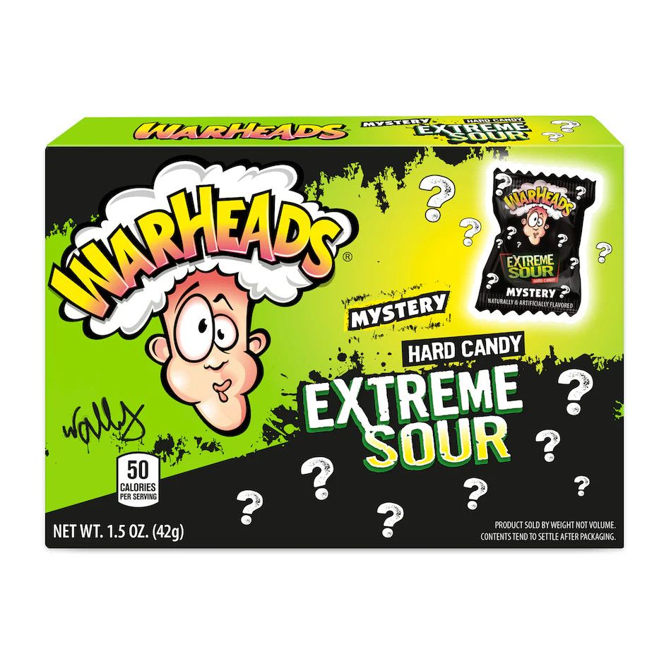 WARHEADS EXTREME SOUR  MYSTERY HARD CANDY THEATRE BOX