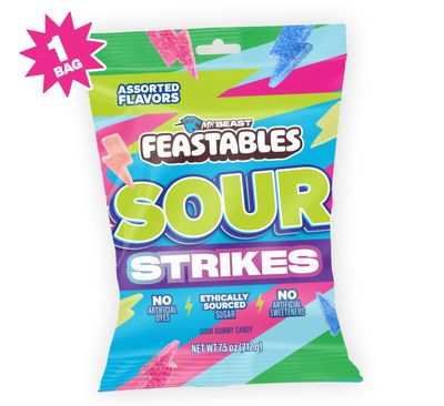 MR BEAST FEASTABLES SOUR STRIKES ASSORTED FLAVORS