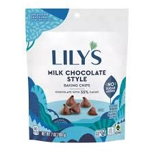 LILYS MILK CHOCOLATE STYLE BAKING CHIPS (SUGAR FREE)