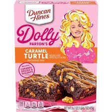 DOLLY PARTON CARAMEL TURTLE BROWNIE MIX