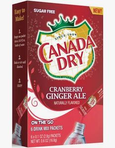 CANADA DRY CRANBERRY GINGER ALE SINGLES TO GO
