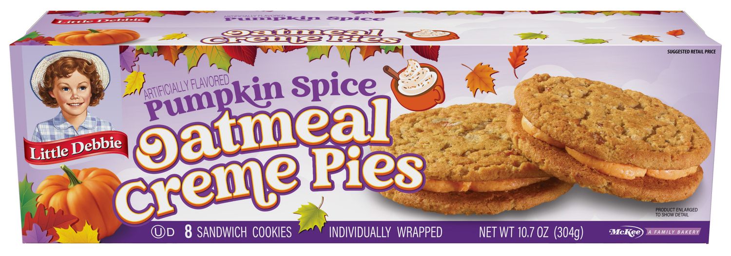 LITTLE DEBBIE PUMPKIN SPICE OATMEAL CREME PIES