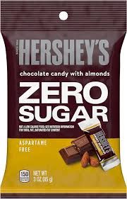 HERSHEY ZERO SUGAR WITH ALMONDS