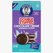 GOODIE GIRL DOUBLE STUFFED CHOCOLATE CREME SANDWICH COOKIES (GLUTEN FREE)