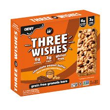 THREE WISHES GLUTEN FREE CHOCOLATE PEANUT BUTTER GRANOLA BARS