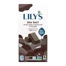 LILYS SEA SALT EXTRA DARK CHOCOLATE STYLE BAR