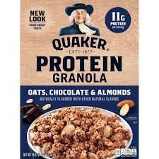 QUAKER PROTEIN GRANOLA OATS CHOCOLATE AND ALMONDS CEREAL