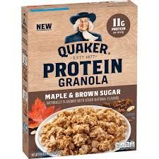 QUAKER PROTEIN GRANOLA MAPLE AND BROWN SUGAR CEREAL