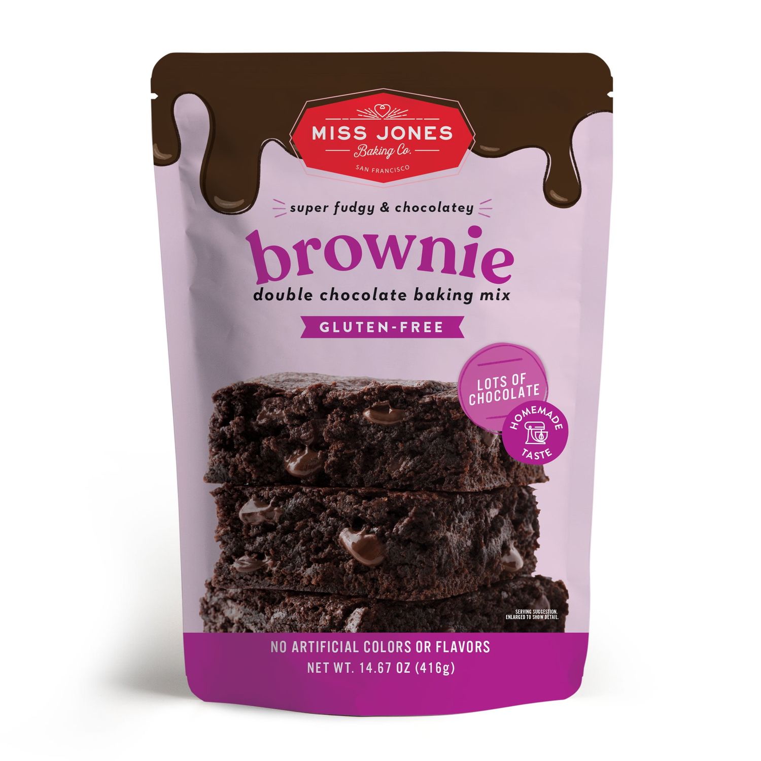 MISS JONES BROWNIE DOUBLE CHOCOLATE MIX GLUTEN FREE
