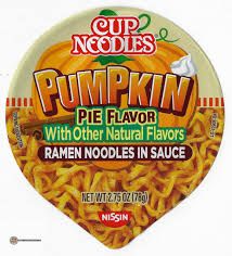 CUP OF NOODLES PUMPKIN PIE FLAVORED