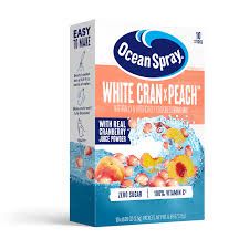 OCEAN SPRAY WHITE CRANBERRY PEACH SINGLES TO GO
