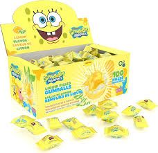 BUBBLEGUM KIDS SUGAR FREE SPONGEBOB SQUAREPANTS GUM BALLS