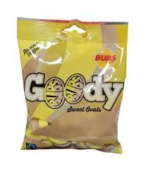 BUBS SWEDISH CANDY SWEET OVALS BANANA TOFFEE 90 G