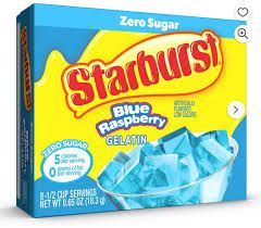 STARBURST SUGAR FREE BLUE RASPBERRY GELATIN