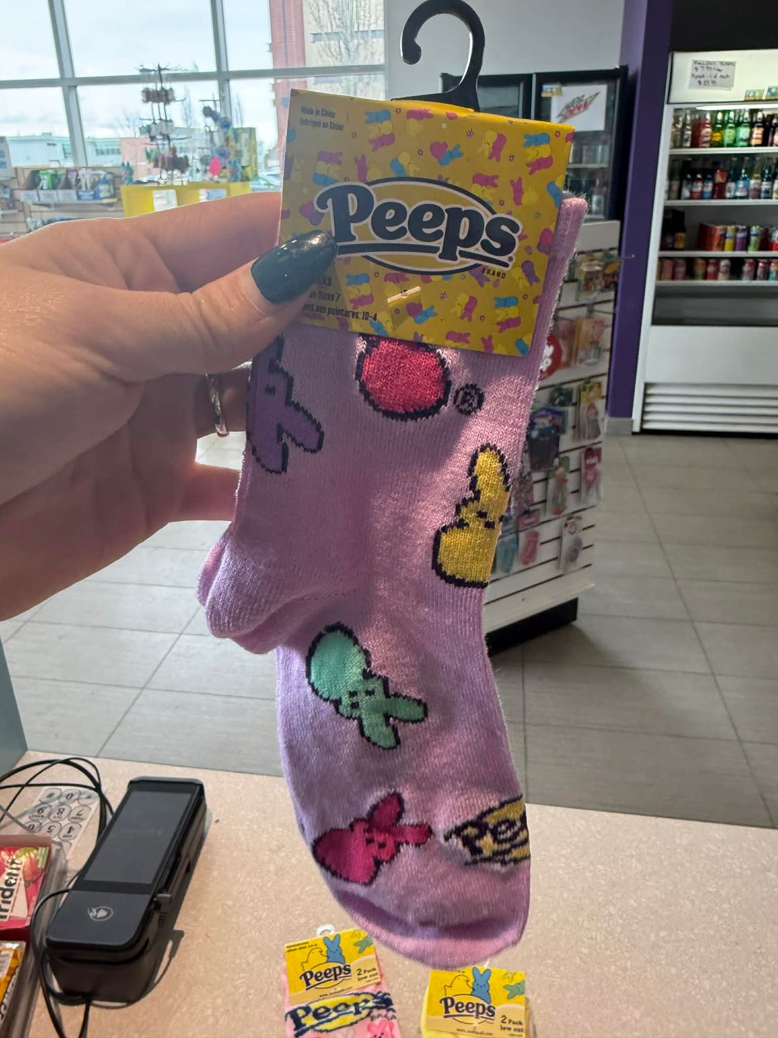 PEEPS SOCKS PURPLE CHILDRENS