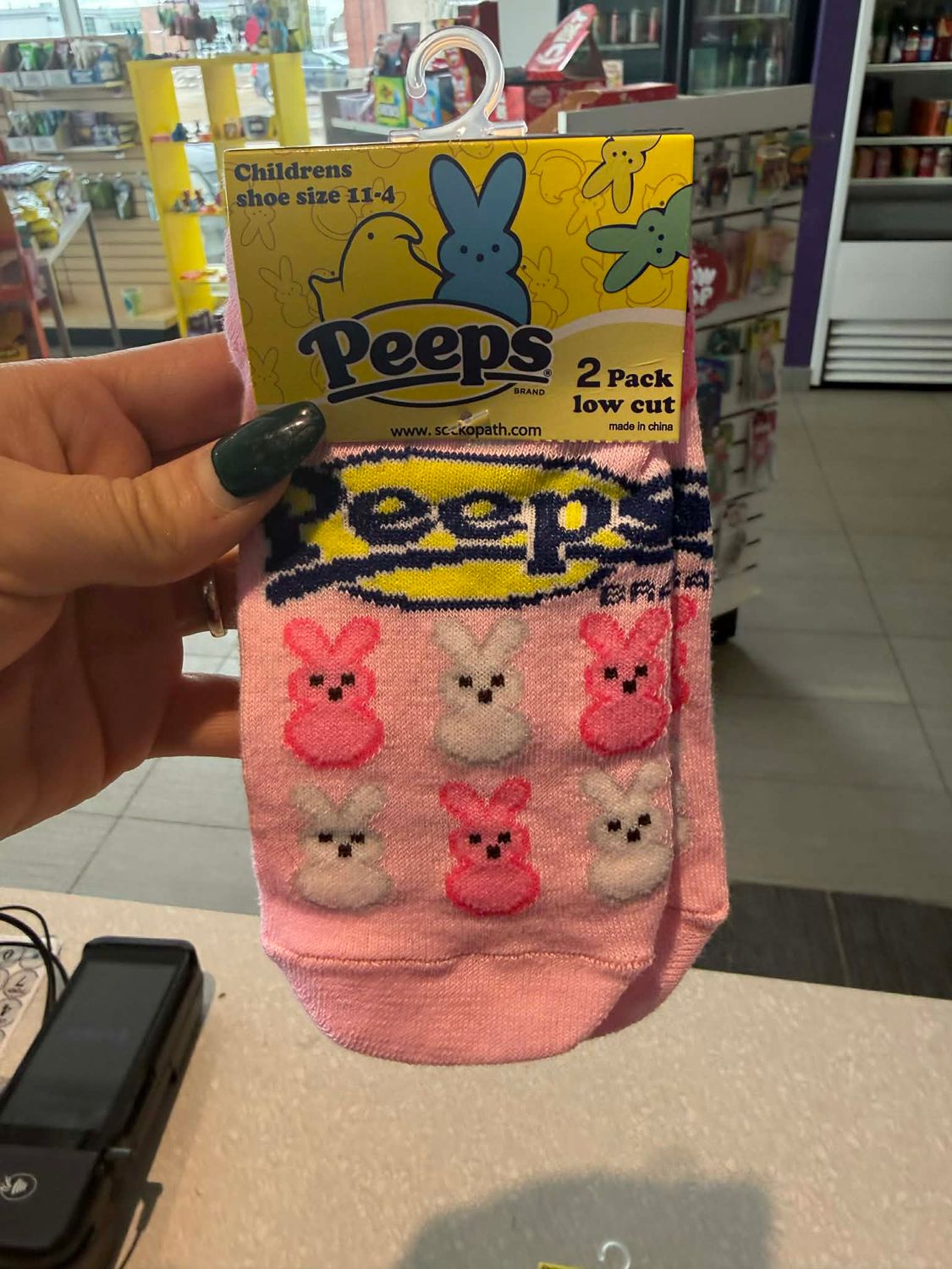 PEEPS SOCKS PINK CHILDRENS 2 PACK