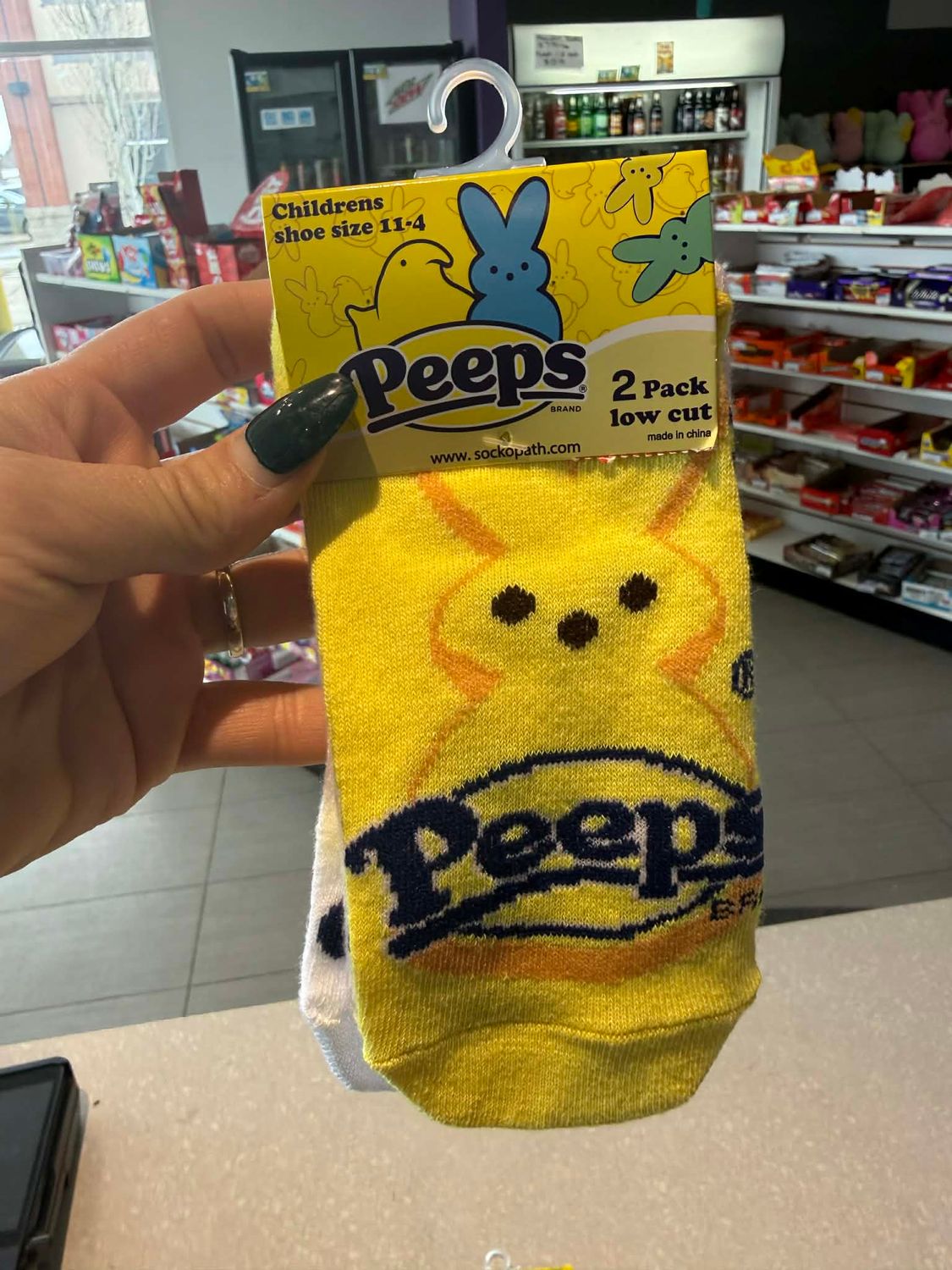 PEEPS SOCKS YELLOW CHILDRENS 2 PACK