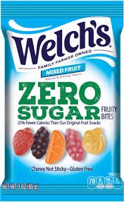 WELCHS ZERO SUGAR MIXED FRUIT SNACKS