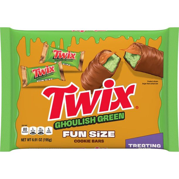 TWIX GHOULISH GREEN FUN SIZE BARS