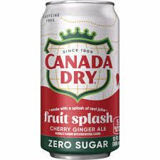 CANADA DRY FRUIT SPLASH ZERO SUGAR CAN