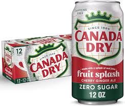 CANADA DRY FRUIT SPLASH CASE ZERO SUGAR