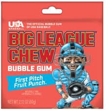 BIG LEAGUE CHEW BUBBLE GUM FRUIT PUNCH