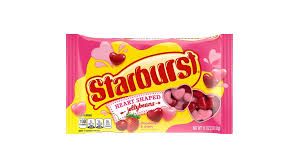 STARBURST STRAWBERRY AND CHERRY HEART SHAPED JELLY BEANS