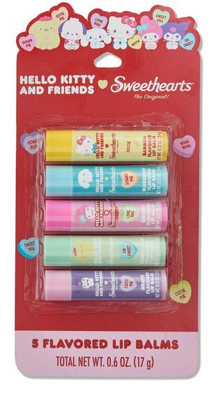 HELLO KITTY AND FRIENDS SWEETTARTS 5 PACK LIP BALM