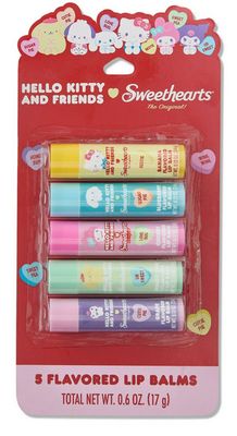 HELLO KITTY AND FRIENDS SWEETTARTS 5 PACK LIP BALM
