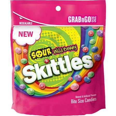SOUR WILD BERRY SKITTLES GRAB AND GO BAG