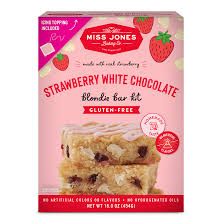 MISS JONES GLUTEN FREE STRAWBERRY WHITE CHOCOLATE BLONDIE BAR KIT
