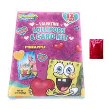 SPONGEBOB VALENTINE LOLLIPOPS AND CARD KIT