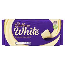 CADBURY WHITE CHOCOLATE BAR UK
