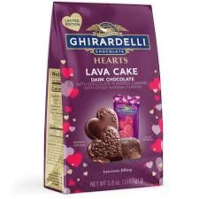 GHIRARDELLI LAVA CAKE DARK CHOCOLATE HEARTS BAG