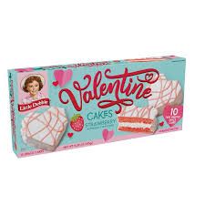 LITTLE DEBBIE VALENTINES STRAWBERRY CAKES BOX