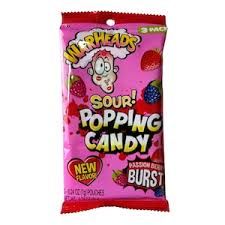 WARHEADS  SOUR 3 PACK POPPING CANDY PASSION BERRY BURST