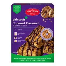 MISS JONES GIRL SCOUTS COCONUT CARAMEL BLONDIE BROWNIE MIX