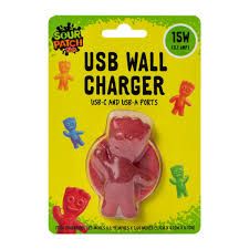SOUR PATCH KIDS USB WALL CHARGER RED